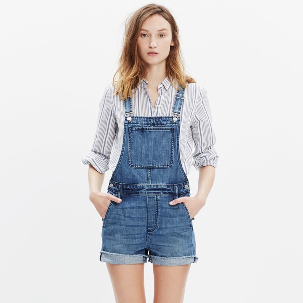 Madewell Size M Denim Shorts Overalls